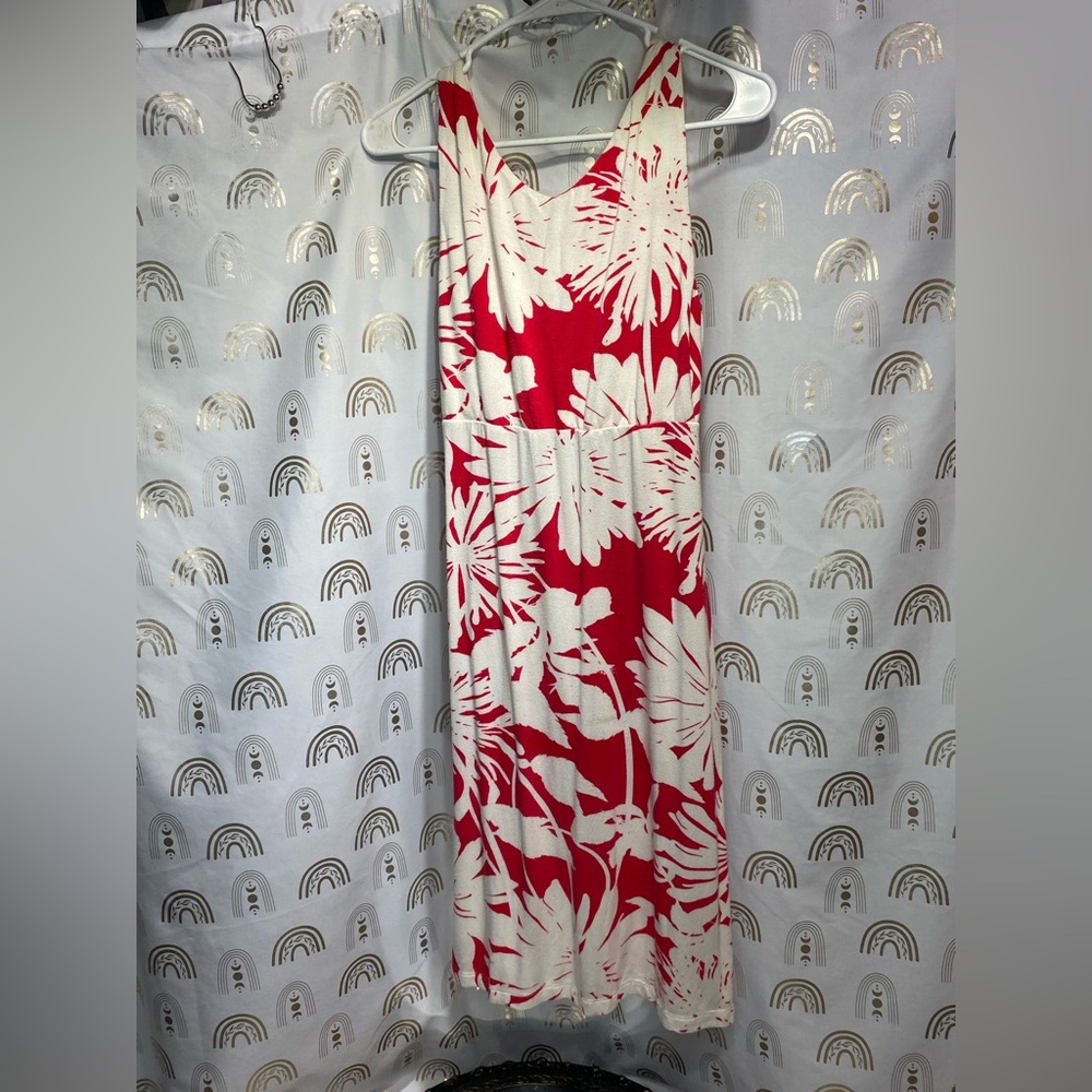 Margaritaville Red and White Floral Maxi Dress